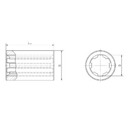 DIN 5463 lizdas 6x16x20 EDS61620B