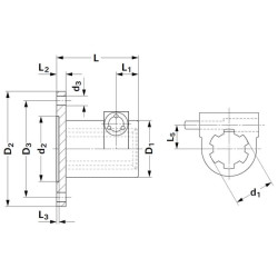Įvorė su dantyta ašimi 675030KR