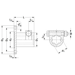 Įvorė su dantyta ašimi 675035AKR