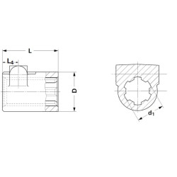 Įdubusi stebulė 1 1/8 Z6 6740160KR