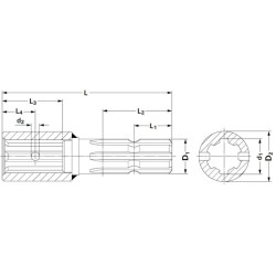 Prailginimas 1.3/8-6 - 1.3/8-6 672001KR