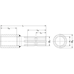 Reduktorius Ø35 - 1.3/8-6 671008KR