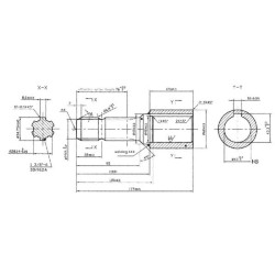 PTO adapteris Ø40 + raktas 1.3/8-6 6710191KR