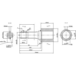 PTO adapteris Ø40 + raktas 1.3/8-6 6710191KR