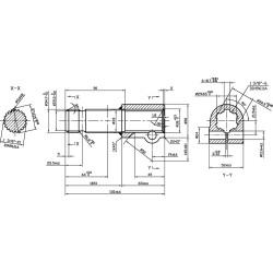 PTO reduktorius, išorinis sriegis 1 3/8 colio (21), vidinis sriegis 1 3/8 colio (6) su spaustuko varžtu 6710121KR
