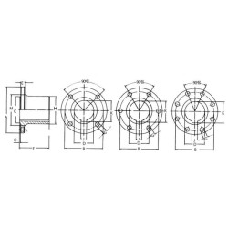 DIN flanšas be kiaurymės 8x12 EDS14150001