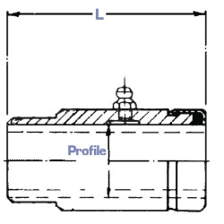 Slankiojanti įvorė su privirinamu kaiščiu 63,2 EDS231200452