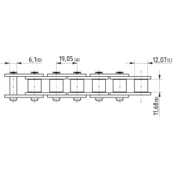 Ritininė grandinė 3/4", x 7/16" K1911BX sustiprinta 8020K1911BX