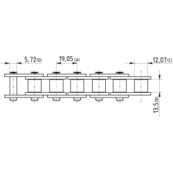 Ritininė grandinė 3/4", x 13,5" K1914 8020K1914