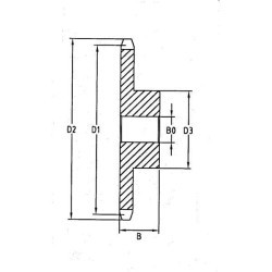 Žvaigždutė Simplex 20 dantų 1/2" grandinė 08 B-1 Kramp SE1220