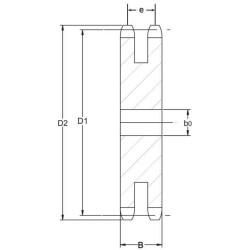 Grandinė „Duplex“ su plokštele, 26 dantų, 5/8" (10 B-2 Kramp PD5826)