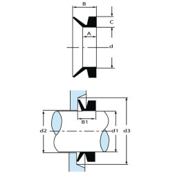 V formos sandariklis Ø 28 mm 10 vnt. VR28AP010