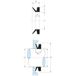 V formos sandariklis Ø 150 mm VR150AP001