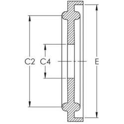 Trijų spaustukų tarpinė 1 colio NBR TCGL1NBR