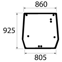 Case - IH JX80 5089562N Galinio lango viršutinė dalis