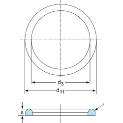 Pieno jungties tarpinė DN75 MCG75EPDM
