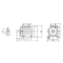 Elektrinis variklis 0,55 kW EM71B2B3300IE2A