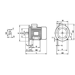 22 kW elektrinis variklis EM180L4B3B5500IE3G