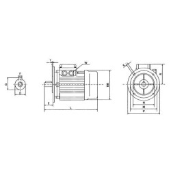 Elektrinis variklis 0,55 kW EM71B2B5300IE2A