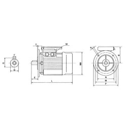 11 kW elektros variklis EM160MA2B5500IE3G