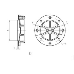 Variklio flanšas EM63-B5 IE2 EM963B5FLA3