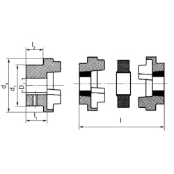 Stebulė GG HRC 230, centrinė skylė HRCP230B