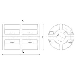 Varžtinė jungtis Ø45 GB45