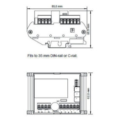 Valdymo blokas DIN bėgeliui TREM208R