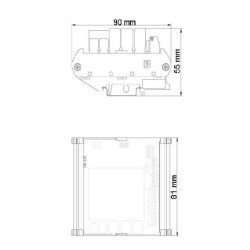 Valdymo blokas DIN bėgis TREM239R