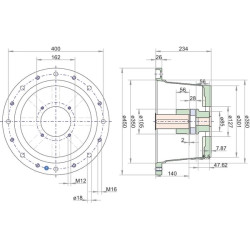 Varpo korpusas F E 450 SAE-C RV450234245