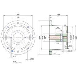 Varpo korpusas L K J 350 SAE-B RV350188200