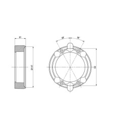 Siurblio flanšas, tipas FP 6045-S-080, FP6045S8
