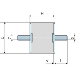 Vibracijos slopintuvas SS TYPE A 2520A55RVS