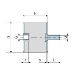Vibracijos slopintuvas B TIPAS 3020B70