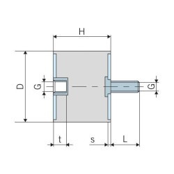 Vibracijos slopintuvas B TIPAS 10060B55L