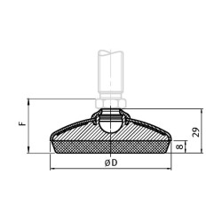 Lyginimo kojelės pagrindas Nerūdijančio plieno, higieniškas LEV308001