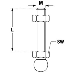 Srieginis strypas, cinkuotas plienas M12 LEV31266