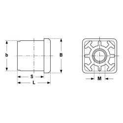 Smūginis dangtelis 35x2.0 M12 LEV3V3520M12