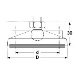 Reguliuojamas poliamido kojų pagrindas LEV3080