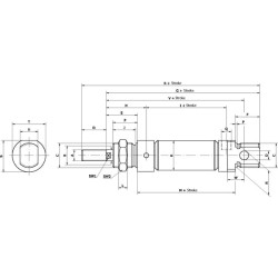 Apvalus cilindras, vienpusio veikimo, ENR810M