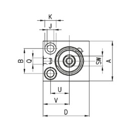 Trumpo eigos cilindras ø20x10 QN1A20A10