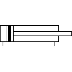 Kompaktiškas cilindras CCND10040MI