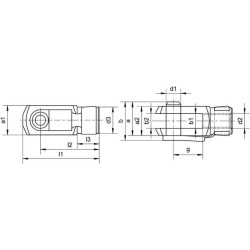 Jungas su spaustuku M8x32 CA98130