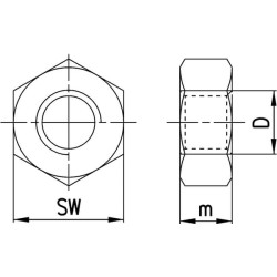 Stūmoklio koto fiksavimo veržlė U80100CAM