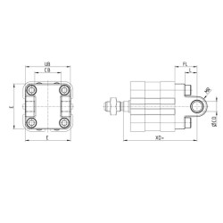Galinis moteriškas trunnionas C4140