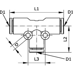 T formos įspaudžiama jungtis 4 mm TC4P