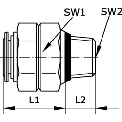 Tiesi įspaudžiama jungtis 8x3/8 SCSC838B