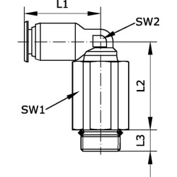 Alkūninis įspaudžiamas antgalis 8x3/8" ECSSL838B