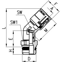 Įspaudžiama jungtis 45° S6110614