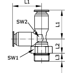Alkūninis srieginis įspaudžiamas jungiamasis elementas 4x1/4" TCSC414B